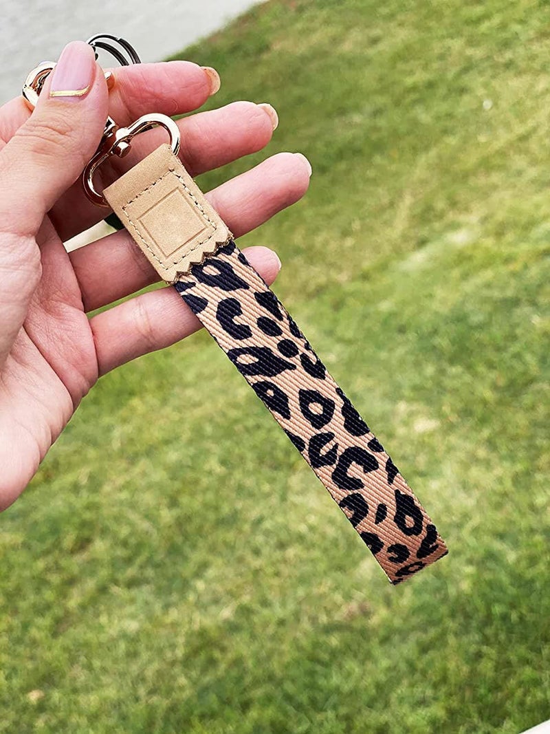 DQL Wrist Lanyard for ID Badges, Cute Key ID Badge Holder, Hand Wristlet Lanyard Keychain Holder for Women (Leopard print) - Image 3